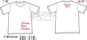 網版印刷位置/下襬後領下/台中彰化團體服