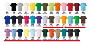 UnitedAthle 35001系列頂級柔棉短T布色